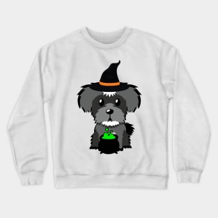 Cute schnazuer dog is a witch Crewneck Sweatshirt